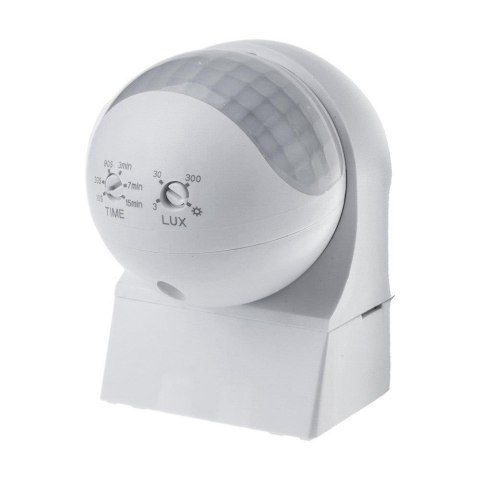 Czujnik ruchu ścienny 180st ruchoma główka biały V-TAC VT-8028