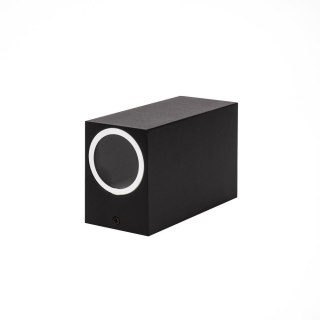 Kinkiet ścienny V-TAC GU10 aluminium kwadrat czarny góra dół IP44 VT-7652