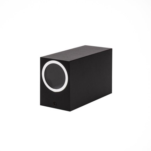 Kinkiet ścienny V-TAC GU10 aluminium kwadrat czarny góra dół IP44 VT-7652