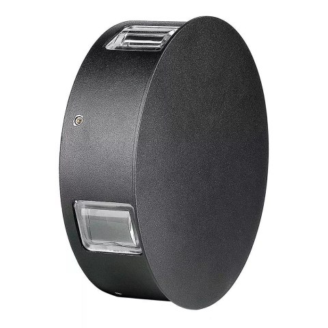 Oprawa ścienna V-TAC 4W LED IP65 czarna okrągła VT-706 4000K 440lm