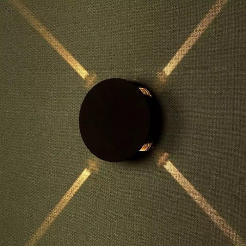 Oprawa ścienna V-TAC 4W LED IP65 czarna okrągła VT-706 4000K 440lm