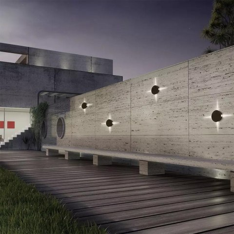 Oprawa ścienna V-TAC 4W LED IP65 czarna okrągła VT-706 4000K 440lm