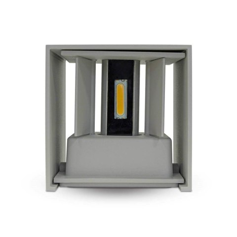 Oprawa ścienna V-TAC 6W kinkiet góra dół regulowana szary kwadrat BRIDGELUX VT-759 3000K 660lm