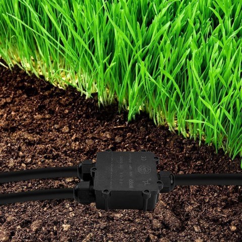 Puszka złączka mufa hermetyczna 4x5Pin czarna trójnik 0.5-2,5mm2 średnica przewodu 8-12mm IP68 V-TAC VT-870