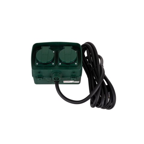 Gniazda ogrodowe V-TAC 4 gniazda 3m szpilka do wbijania IP44 schuko VT-1114-3