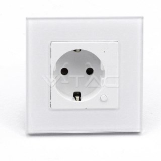 Gniazdo szklane smart WI-FI V-TAC białe Amazon Alexa Google Home Nest VT-5134