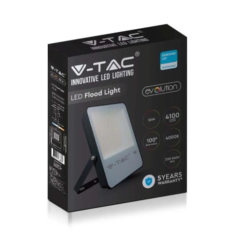 Naświetlacz LED V-TAC 50W SAMSUNG CHIP czarny 137Lm/W evolution VT-52 6500K 6850lm 5 lat gwarancji