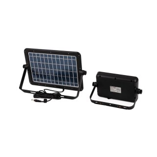 Naświetlacz LED solarny V-TAC 10W USB czarny IP65 VT-788-10 4000K 1100lm