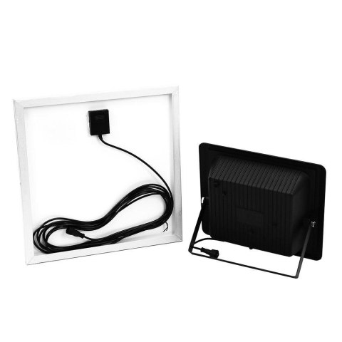 Naświetlacz LED solarny V-TAC 20W czarny IP65 pilot timer VT-60W 6000K 1650lm