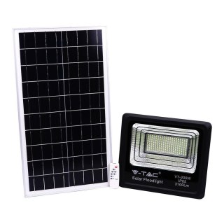 Naświetlacz LED solarny V-TAC 40W czarny IP65 pilot timer VT-200W 4000K 3100lm