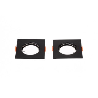 Oczko V-TAC GU10 wpuszczane kwadrat czarne (opak. 2 szt) VT-930 3 lata gwarancji