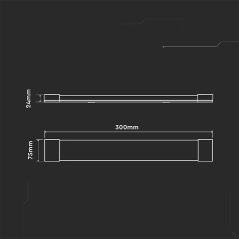 Oprawa V-TAC 10W LED belka liniowa natynkowa SAMSUNG CHIP 30cm VT-8-10 3000K 1000lm 5 lat gwarancji
