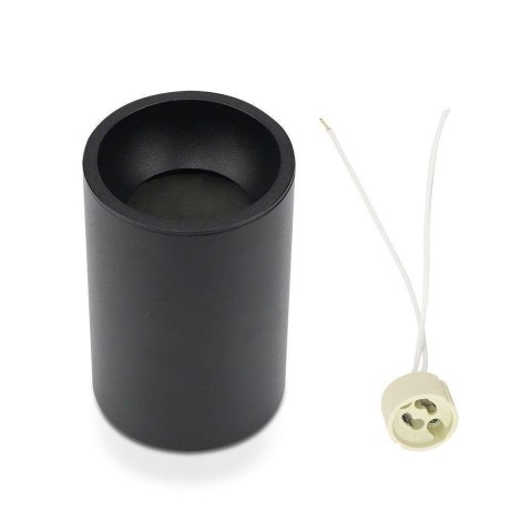 Oprawa V-TAC aluminiowa GU10 okrągła natynkowa tuba czarna 70x107mm VT-802 3 lata gwarancji