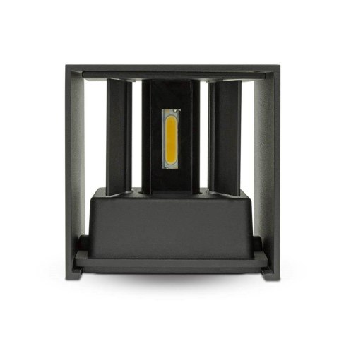 Oprawa ścienna V-TAC 12W LED góra dół regulowana chip BRIDGELUX czarny kwadrat IP65 VT-759-12 4000K 1100lm