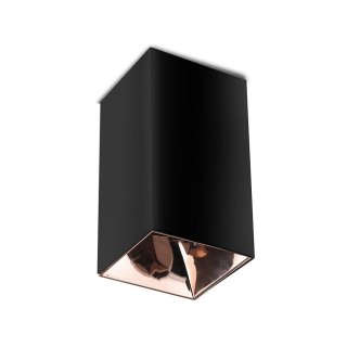 Oprawa sufitowa V-TAC GU10 kwadrat natynkowa czarny+różowe złoto 74x74x140mm VT-882SQ 3 lata gwarancji