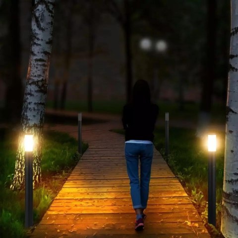 Słupek ogrodowy V-TAC 110CM czarny czujnik ruchu E27 VT-838-110