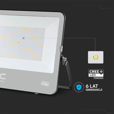 Naświetlacz LED V-TAC CREE CHIP 200W 135lm/W przewód 1m IP65 VT-44201 6500K 27000lm 6 lat gwarancji