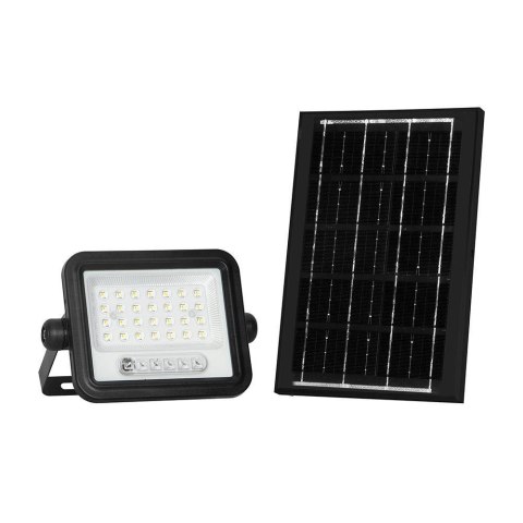 Naświetlacz LED solarny V-TAC 6W CCT pilot auto timer IP65 czarny VT-54W 700lm 3 lata gwarancji