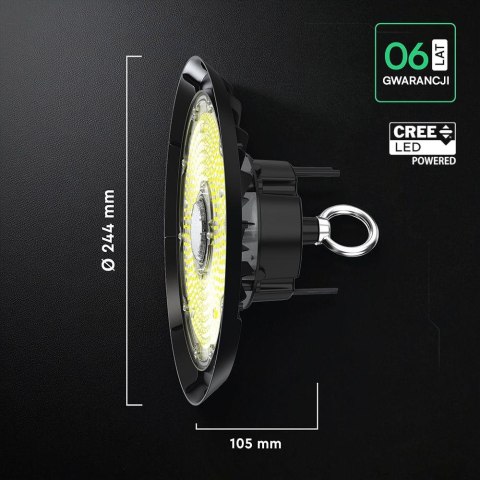 Oprawa V-TAC LED UFO high bay CREE CHIP IP65 ALU 135Lm/W 100W VT-91102 6500K 13500lm 6 lat gwarancji