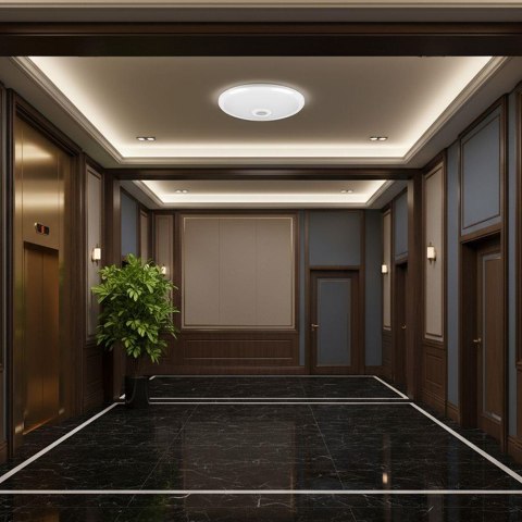 Oprawa sufitowa plafoniera V-TAC 12W LED CREE CHIP czujnik ruchu VT-13 4000K 900lm 6 lat gwarancji