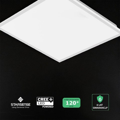 Panel LED V-TAC 40W 60x60 LED CREE CHIP zasilacz STARSENSE backlight 33mm 120Lm/W VT-61044 6500K 4800lm 6 lat gwarancji