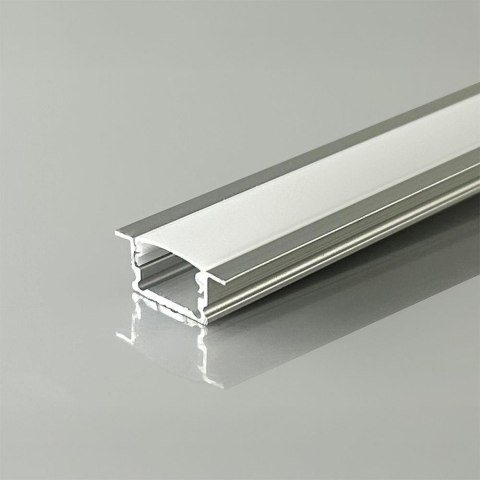 Profil do LED zestaw, ALU anodowany wpuszczany V-TAC 2mb klosz mleczny 13,2x7mm VT-81134 5 lat gwarancji