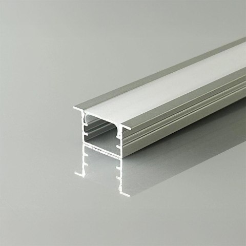 Profil do LED zestaw, ALU anodowany wpuszczany V-TAC 2mb klosz mleczny 15x10mm VT-81130 5 lat gwarancji