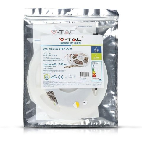 Taśma LED V-TAC 12V SMD2835 1020LED IP20 18W/m VT-2835 6000K 1700lm