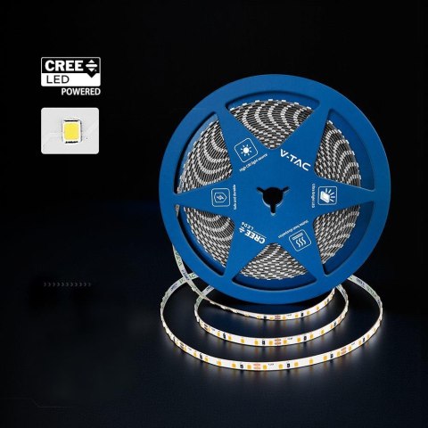 Taśma LED V-TAC CREE CHIP SMD2835 1200LED 24V IP20 2xPCB szerokość 5mm VT-2835 4000K 760lm 6 lat gwarancji
