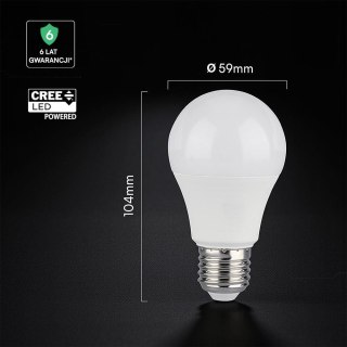 Żarówka LED V-TAC CREE CHIP 8,5W E27 A60 VT-2099 3000K 806lm 6 lat gwarancji