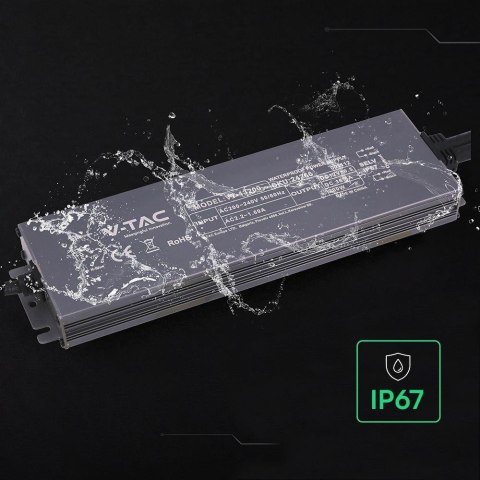 Zasilacz do LED hermetyczny SLIM V-TAC 200W 12V 16.5A IP67 filtr EMI VT-13200