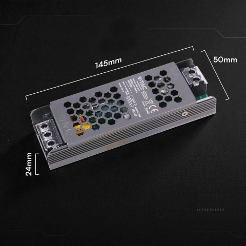 Zasilacz do LED modułowy montażowy SLIM V-TAC 60W 12V 5A IP20 filtr EMI VT-13060-S