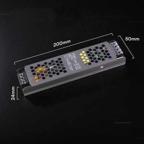 Zasilacz do LED modułowy montażowy SLIM V-TAC 75W 12V 6.25A IP20 filtr EMI VT-13075-S