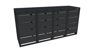 Zabudowa 120-4 Czarny 9005