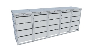 Zabudowa 120-5 Srebrny 9006