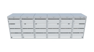 Zabudowa 120-6 Srebrny 9006