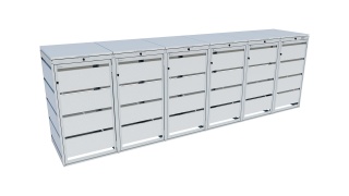 Zabudowa 120-6 Srebrny 9006