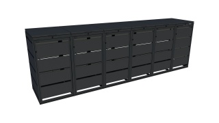 Zabudowa 120-6 Czarny 9005