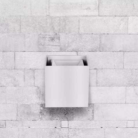 Oprawa ścienna V-TAC 5W kinkiet góra dół regulowana biały kwadrat IP65 BRIDGELUX VT-759-W 3000K 700lm