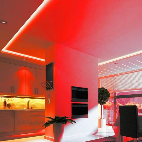 Taśma LED V-TAC 12V SMD3528 300LED IP65 rękaw 3,2W/m VT-3528 IP65 Kolor Czerwony