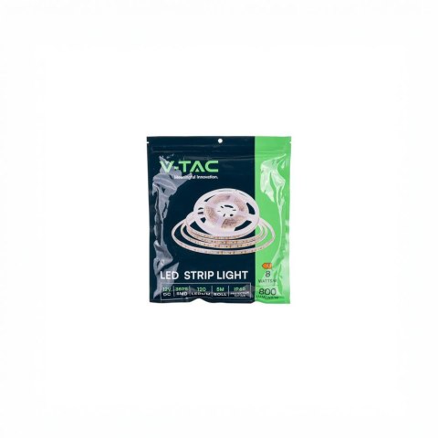 Taśma LED V-TAC 12V SMD3528 600LED IP65 rękaw 8W/m VT-3528 120-IP65 6500K