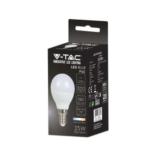 Żarówka LED V-TAC 3,7W E14 kulka P45 VT-1819 3000K 320lm