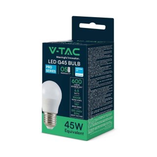 Żarówka LED V-TAC SAMSUNG CHIP 6,5W E27 kulka G45 VT-290 4000K 600lm 5 lat gwarancji