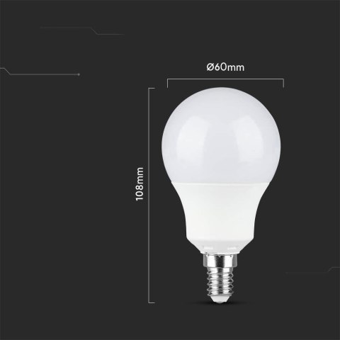 Żarówka LED V-TAC SAMSUNG CHIP 8,5W E14 kulka VT-269 4000K 806lm 5 lat gwarancji