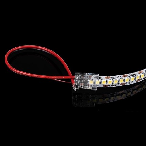 Konektor złączka taśm LED V-TAC przeźroczysta Z przewodami gęste/zwykłe/COB 8mm