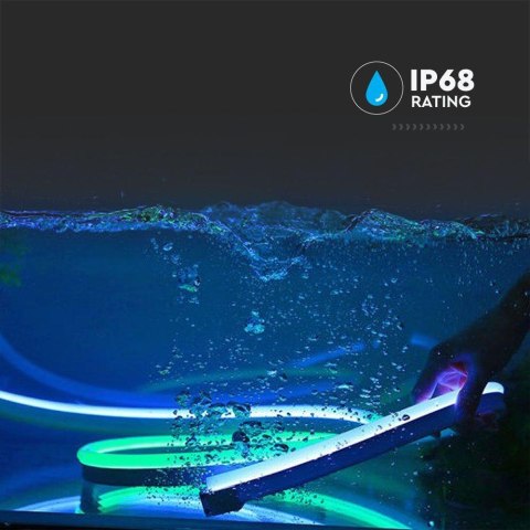 Neon flex LED V-TAC 24V IP68 10mb cięcie co 5cm 6,5W/m IP68 VT-554 Kolor Żółty 260lm