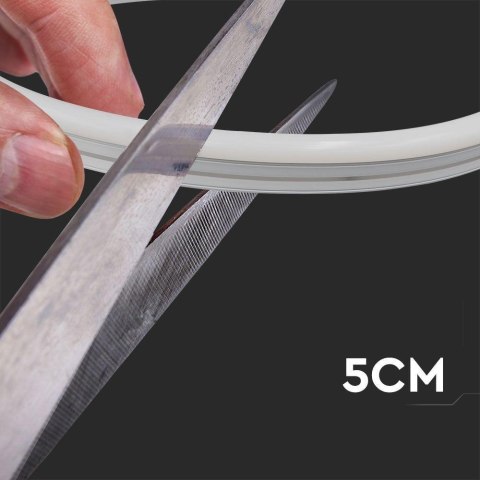 Neon flex LED V-TAC 24V IP68 10mb cięcie co 5cm 6,5W/m IP68 VT-554 Kolor Żółty 260lm