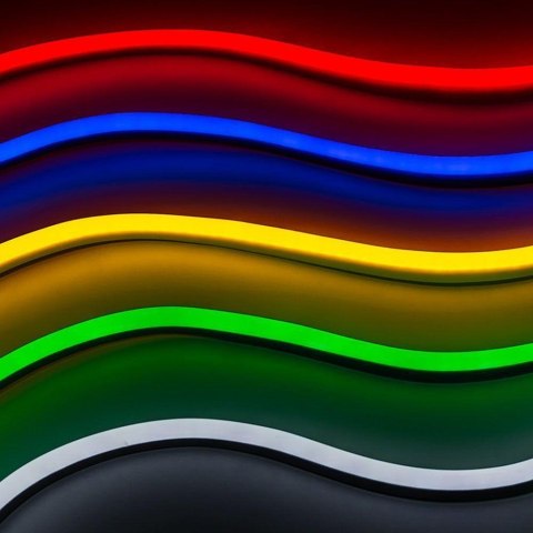 Neon flex LED V-TAC 24V IP68 10mb cięcie co 5cm 6,5W/m IP68 VT-554 Kolor Żółty 260lm