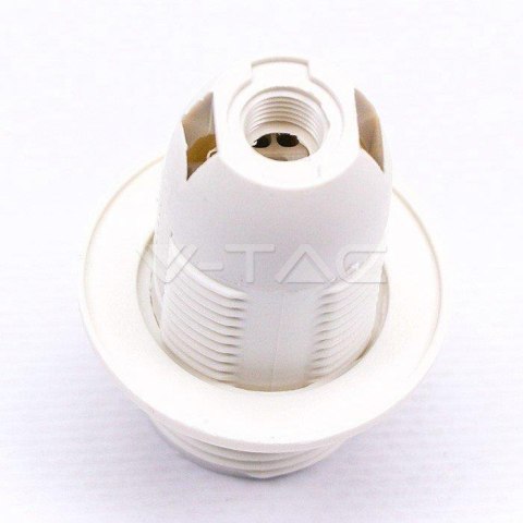 Oprawka E14 V-TAC biała z nakrętką