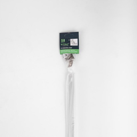 Profil do LED zestaw, ALU Kątowy biały V-TAC 2mb klosz mleczny 15,8x15,8mm VT-8109-W 5 lat gwarancji